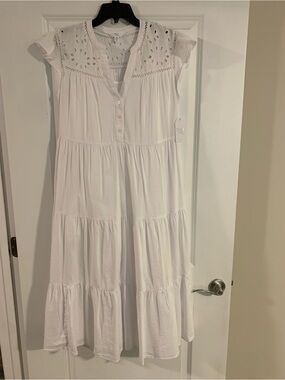 Time and Tru White Eyelet Maxi Dress